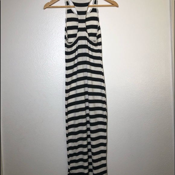 Silencio Los Angeles Black and White Striped Dress - Picture 7 of 8